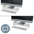 LEITZ Stolni stalak za monitor Ergo Adjustable Monitor Stand, do 27", siva
